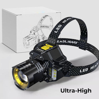 🔦Buiten onzichtbaar Oplaadbare Hoofdlamp met Hoofdband