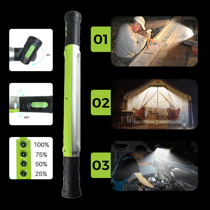 Oplaadbare ledwerklamp met ophanghaak – productafbeelding