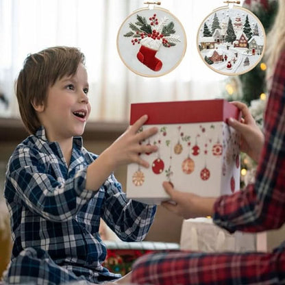 🎄 Kerstborduurpakket voor beginners met borduurring