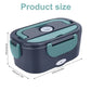 🍱50% OFF NOW! Electric Heated Lunch Box‑ 1.5L PTC Fast Heating Stainless‑Steel Food Container, Dual‑Voltage Leak‑Proof Portable Food Warmer for Home & Car Use