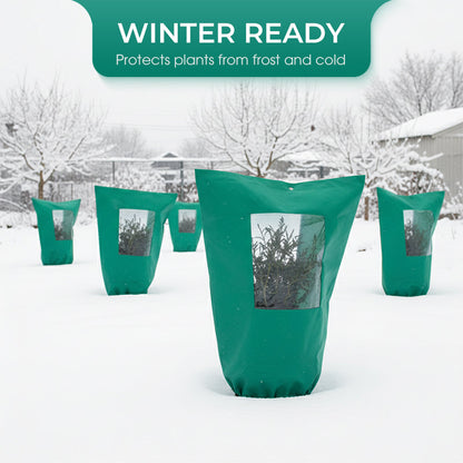 🌷Winterbeschermhoes tegen vorst voor planten met ritssluiting en trekkoord