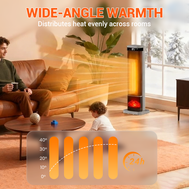 PTC-ruimteverwarmer met modelopties – productafbeelding