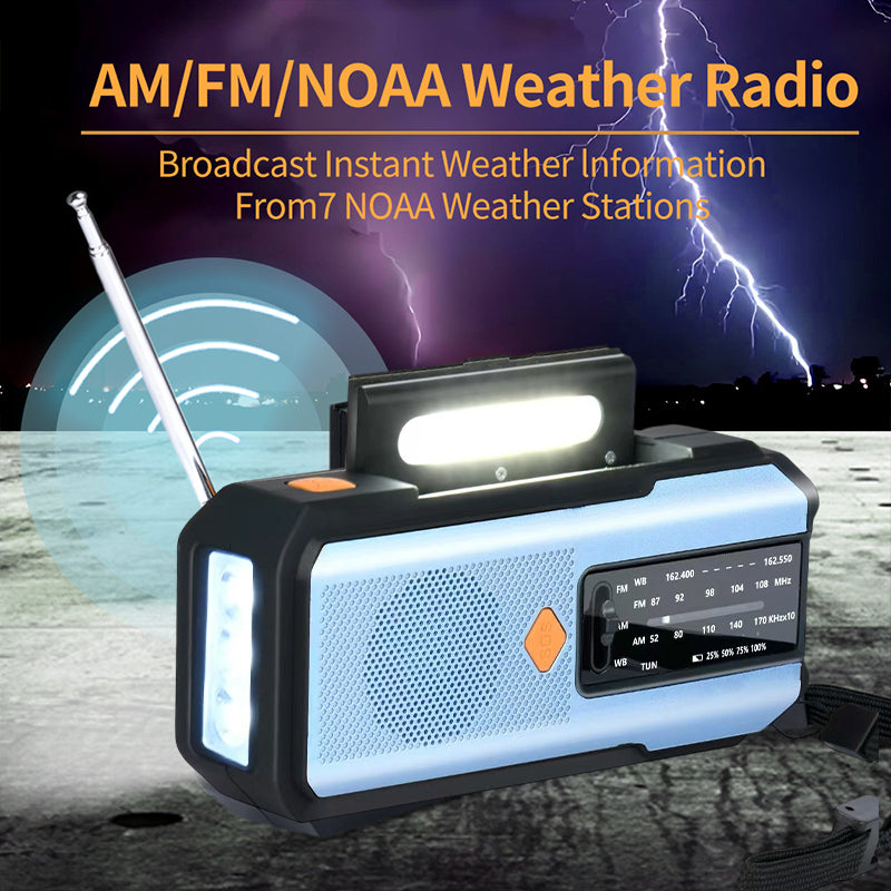 Noodradio op Zonne-Energie en Handslinger – productafbeelding