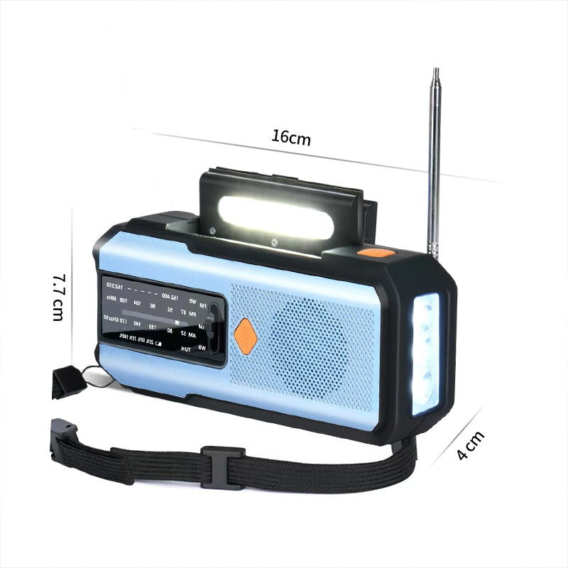 Noodradio op Zonne-Energie en Handslinger – productafbeelding