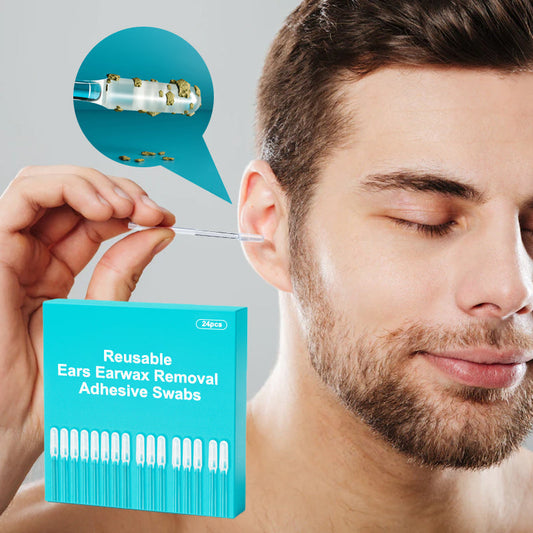 👂Tijdelijke aanbieding: 1 + 1 gratis: reinigingsstokjes voor kleverig oorsmeer (1 set/24 stuks)