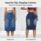 👗 Damesrok van denim met hoge taille en gerafelde zoom – Trendy, comfortabel en moeiteloos chic ✨💖