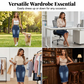👗 Damesrok van denim met hoge taille en gerafelde zoom – Trendy, comfortabel en moeiteloos chic ✨💖