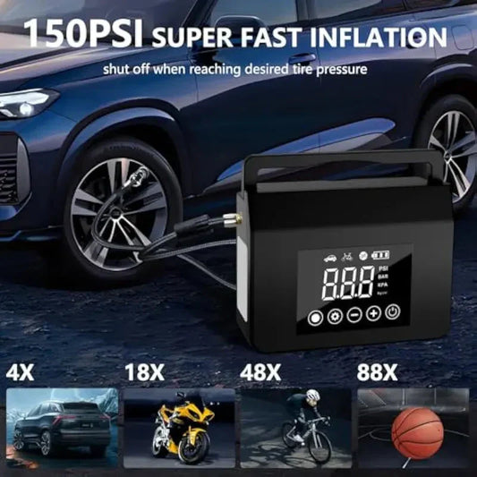 🔋50 % korting + gratis verzending🔥🚗Draagbare auto-startbooster met luchtcompressor, auto-startbooster 4000