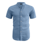 👔 TIJDELIJKE AANBIEDING: 50% KORTING! ✨ Zomerhemd voor heren – Hoge kraag, gestructureerde stof, relaxte pasvorm ☀️