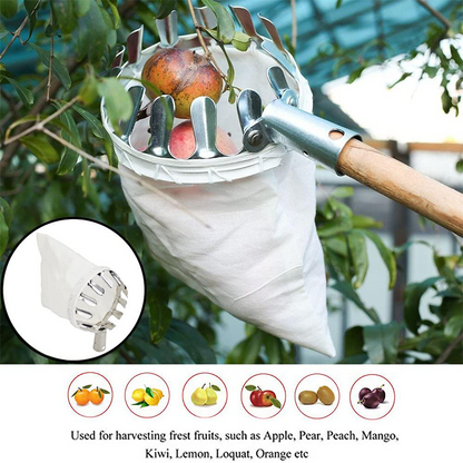 Fruitplukker met opvangmand – productafbeelding
