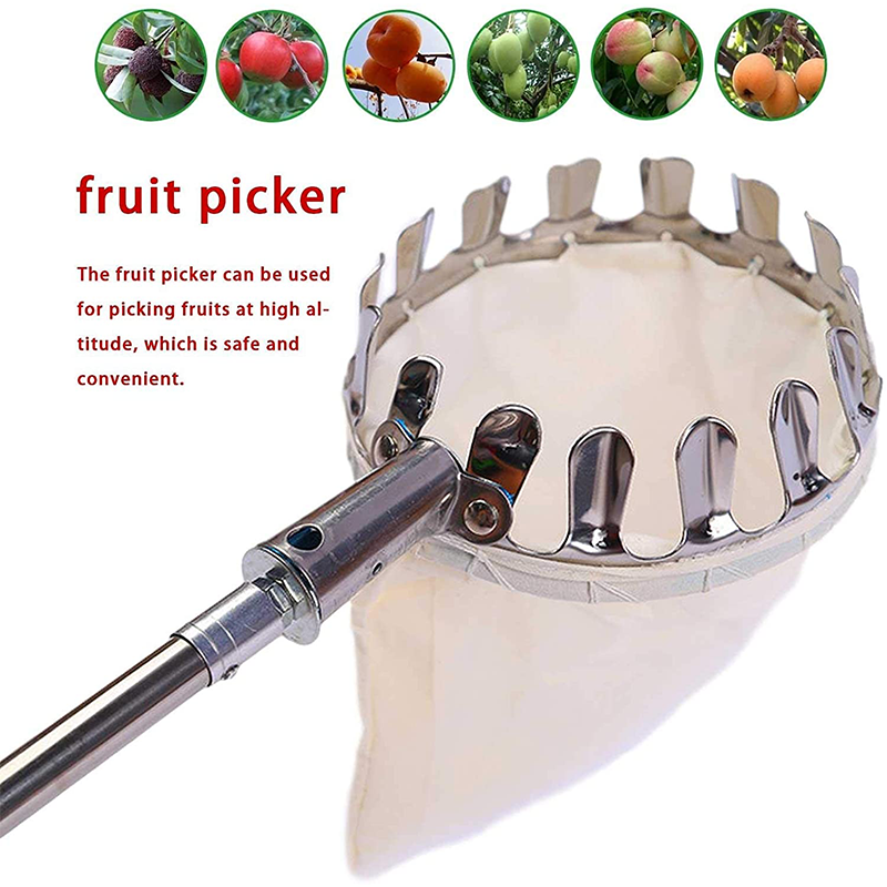 Fruitplukker met opvangmand – productafbeelding