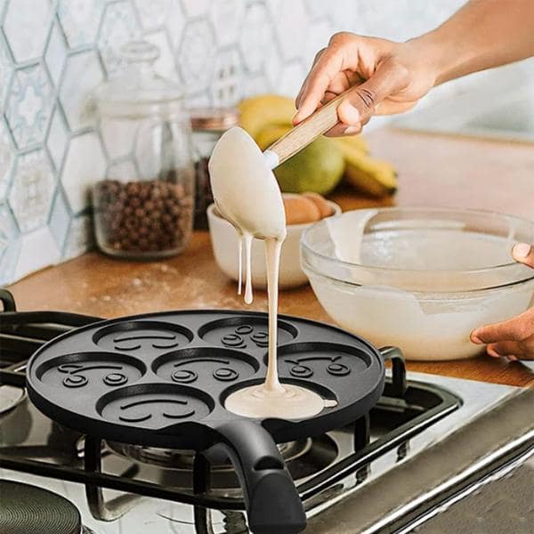 Pannenkoekenpan met Smileyvormen – productafbeelding
