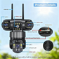 ⏳Tijdelijke aanbieding⏰ 6K 9 MP wifi-beveiligingscamera voor buiten | 10x zoom, 3 lenzen, 360° PTZ | IP66 waterdicht, nachtzicht in kleur, tweeweg audio, bewegingsvolging