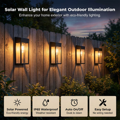 Moderne LED-wandlamp op zonne-energi