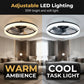 💨💡 50% KORTING! Moderne, stille plafondventilator met ledverlichting – 3 snelheden, afstandsbediening en energiezuinig – Perfect voor de slaapkamer en de woonkamer