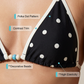 Bikiniset met haltertop en stippenprint en een boyshort
