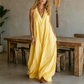Casual mouwloze maxi-jurk met V-hals voor dames