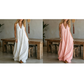Casual mouwloze maxi-jurk met V-hals voor dames