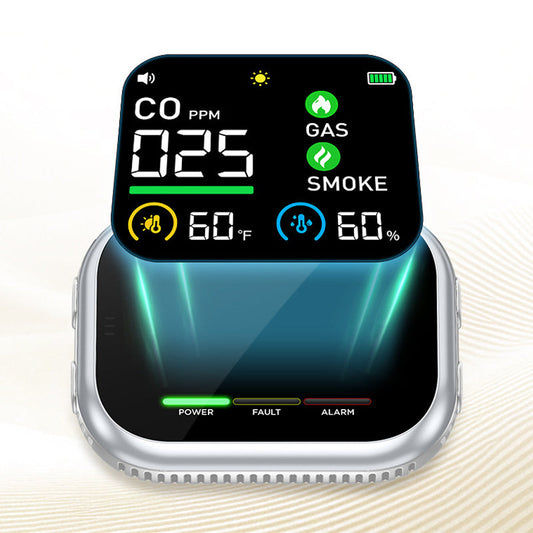 🚨 Draagbare CO-, Gas- en Rookmonitor met LCD-scherm