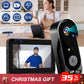 Draadloze deurbelcamera: 1080P, 170° groothoek, 4,3″ scherm, IPX65 waterdicht, nachtzicht