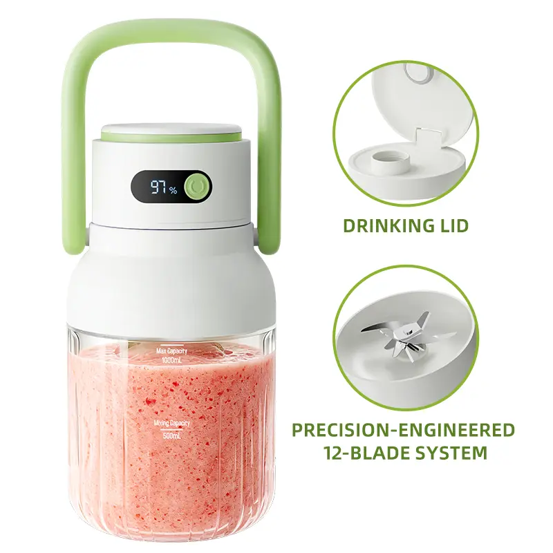 Draagbare blender met digitaal display – productafbeelding