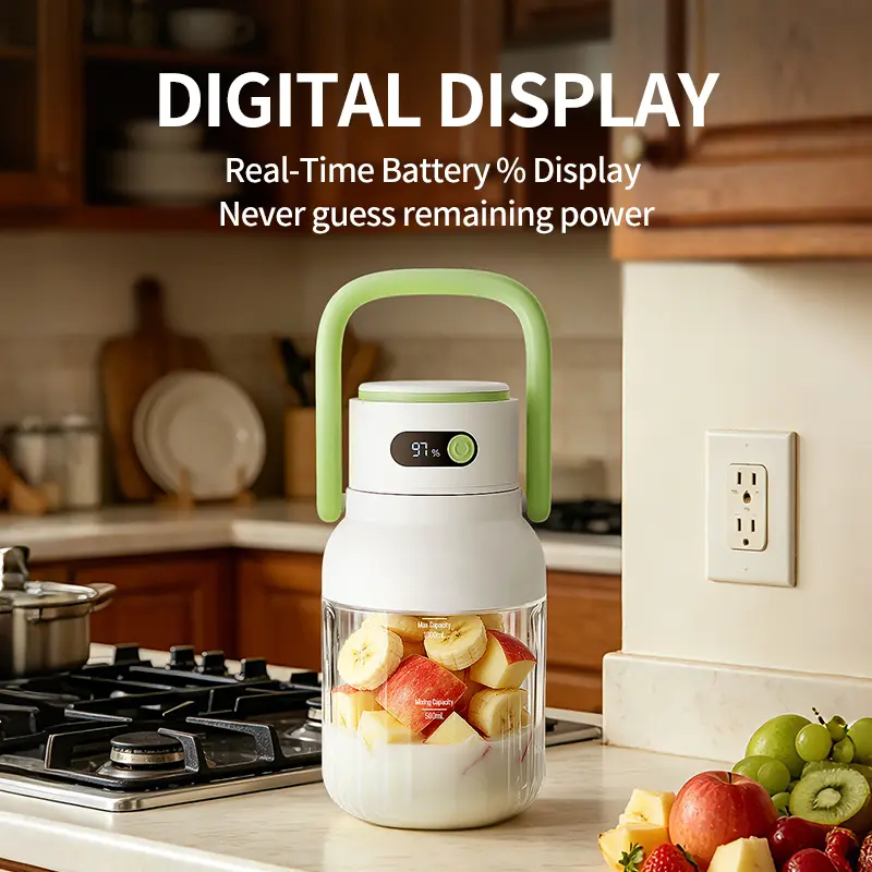 Draagbare blender met digitaal display – productafbeelding