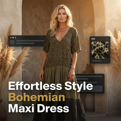 🌸 NU 50 % KORTING! 🌸 Elegante, lange bohemienjurk voor dames