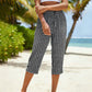 💞 PLUS DE 50 000 EXEMPLAIRES VENDUS !   – Pantalon capri coton-lin de haute qualité à motif carreaux classique – Parfait pour le printemps & l'été !