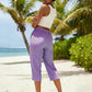 💞 PLUS DE 50 000 EXEMPLAIRES VENDUS !   – Pantalon capri coton-lin de haute qualité à motif carreaux classique – Parfait pour le printemps & l'été !