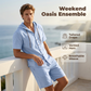 ☀️ Lichtgewicht Heren Zomerset met Capuchon｜✨ Casual Overhemd en Short voor Vakantie en Vrije Tijd