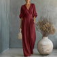 🔥50% KORTING✨Dames V-hals jumpsuit Kwalitatieve mengstof slank passend voor alle momenten