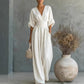 🔥50% KORTING✨Dames V-hals jumpsuit Kwalitatieve mengstof slank passend voor alle momenten