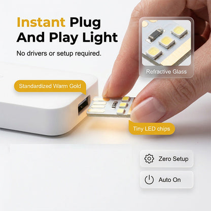 Mini draagbaar USB-LED-nachtlampj
