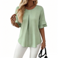 Damesblouse met ruches en korte mouwe
