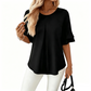 Damesblouse met ruches en korte mouwe