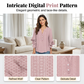 Elegante blouse met V-hals en gerimpelde mouwe