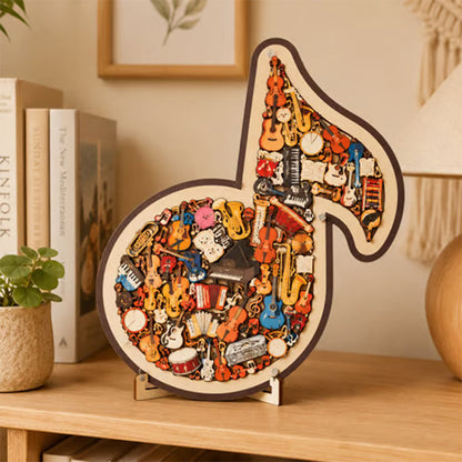 ⏰🎁Houten puzzel met muzieknoten