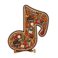 ⏰🎁Houten puzzel met muzieknoten