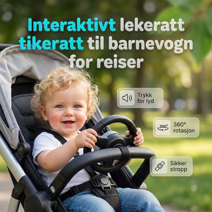 Babystuur voor kinderwagen met bevestigingsriem