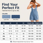 Zomerse, ruimvallende denim-overallshorts voor dames