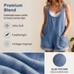 Zomerse, ruimvallende denim-overallshorts voor dames