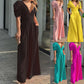 Diep V-hals Jumpsuits met Wijde Pijpen voor Dames
