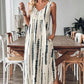 Elegante mouwloze maxi-jurk met V-hals voor dame