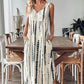 Elegante mouwloze maxi-jurk met V-hals voor dame