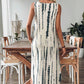 Elegante mouwloze maxi-jurk met V-hals voor dame