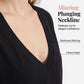 Dames-T-shirt met diepe V-hals en korte mouwe