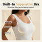 Slim fit mouwloze top voor dames: geribbelde cami met ingebouwde cups en kan