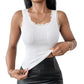 Slim fit mouwloze top voor dames: geribbelde cami met ingebouwde cups en kan