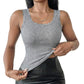 Slim fit mouwloze top voor dames: geribbelde cami met ingebouwde cups en kan