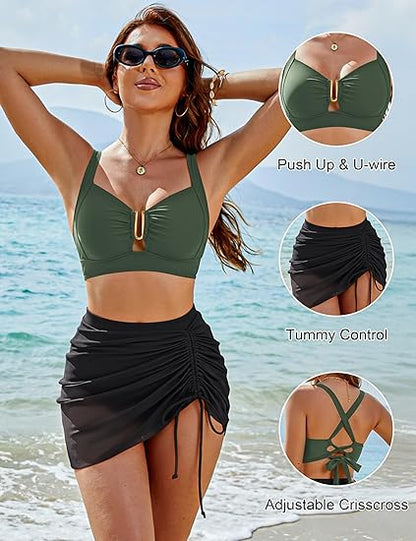 👙Uitverkoop op de laatste dag: 50% KORTING💃Bikinisets voor dames met hoge taille en U-vormige beugels voor een strak silhoue